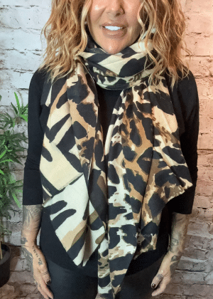 987 Animal print scarf