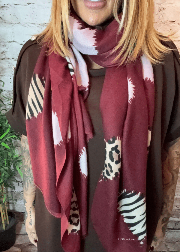 998 Heart print scarf