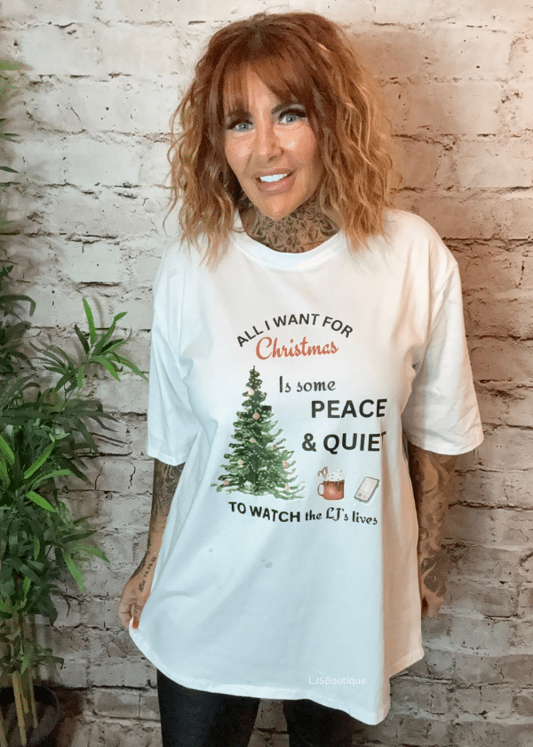 LJS Christmas V-neck t-shirt best fits 16-24 - Image 2