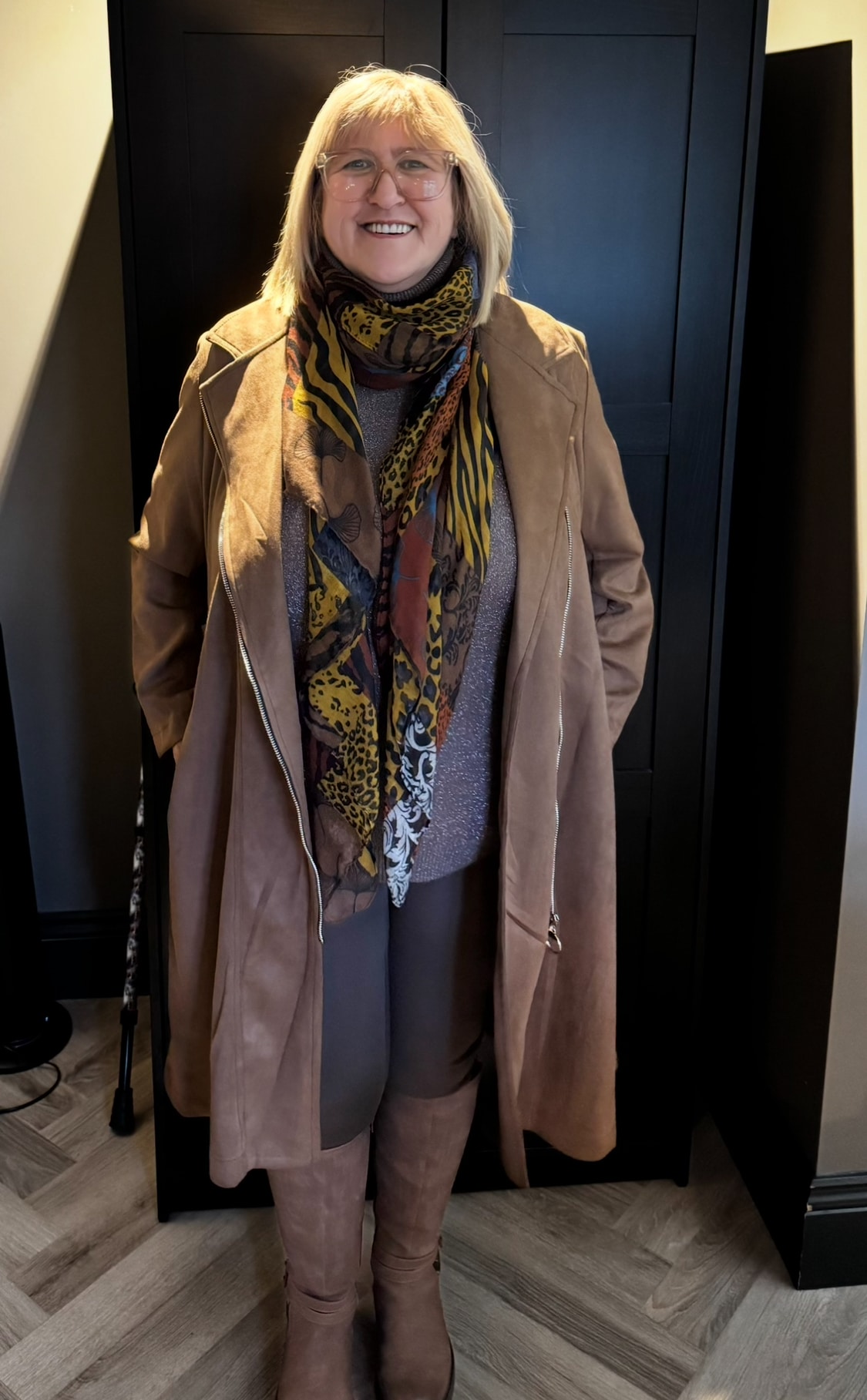 Taylor faux suede trench coat - Image 8