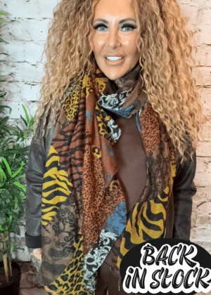 925 Animal print scarf