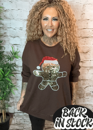 Gingerbread sweater top 16-24