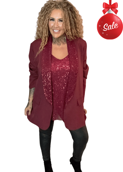 Angel Sequin Blazer best fits 14-22 (NO RETURNS ON SALE ITEMS)