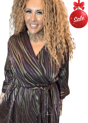 Mariah glitter wrap dress best fits 16-24 (NO RETURNS ON SALE ITEMS)
