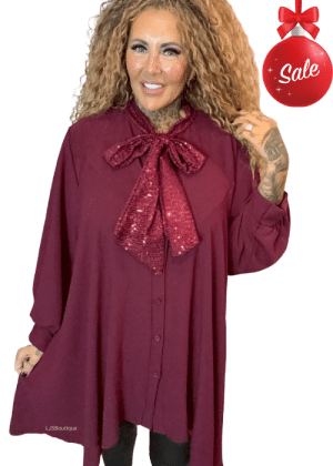 Bella Pussy bow blouse best fits 16-24 (NO RETURNS ON SALE ITEMS)