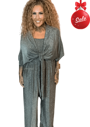 Tinsel Tess Bolero Jumpsuit Set best fits 20-24 NO RETURNS ON SALE ITEMS