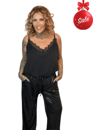 Noel metallic Trousers best fits 14-24 NO RETURNS ON SALE ITEMS
