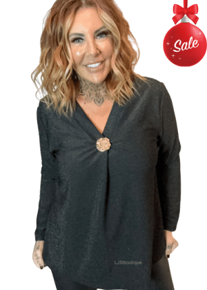 Cassandra V-neck top best fits 12-18 NO RETURNS ON SALE ITEMS