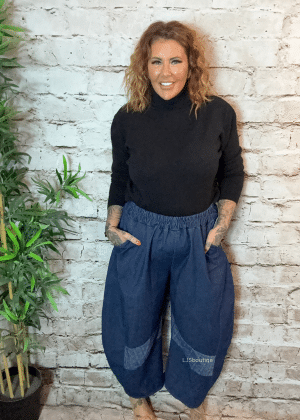 Barrel Cocoon Leg Denim pants best fit 16-24