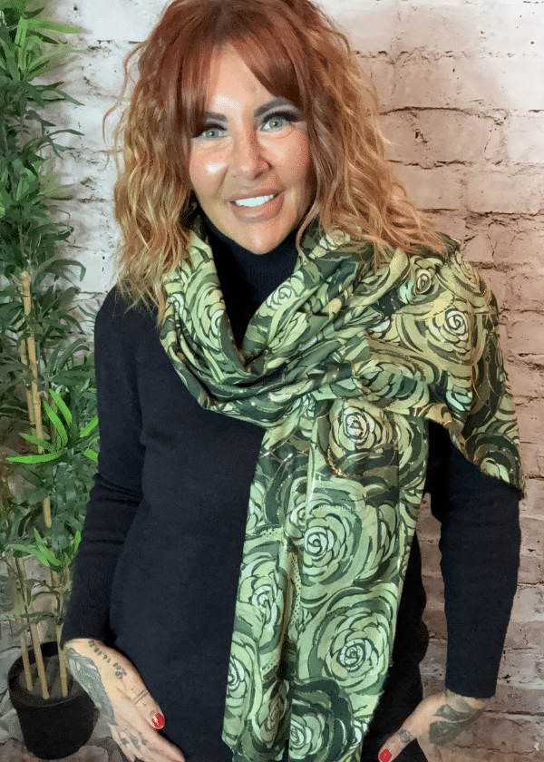 A46 Rose print scarf - Image 4