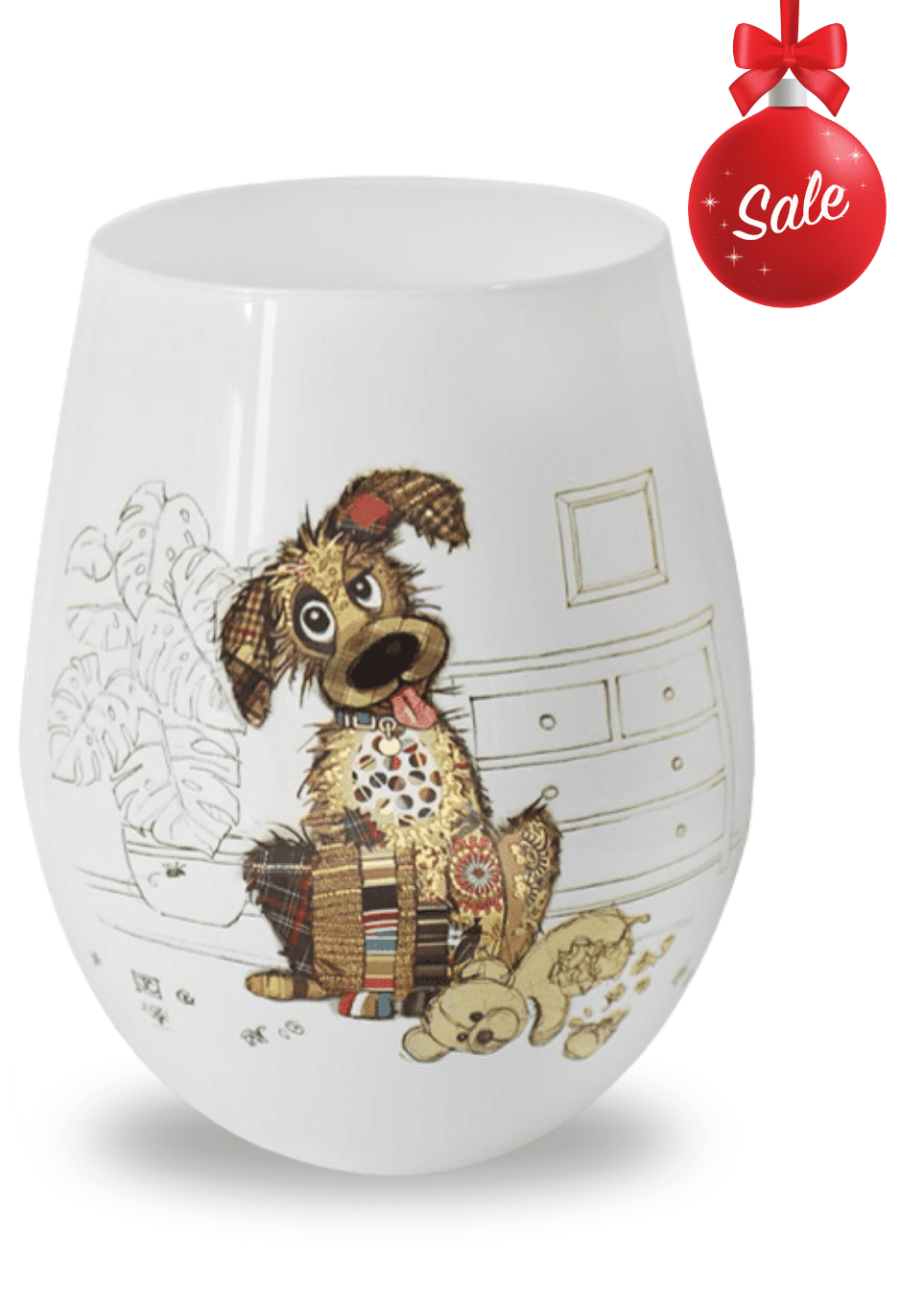 579 - Glass Tumbler Murphy Mutt (No Returns On Sale Items)