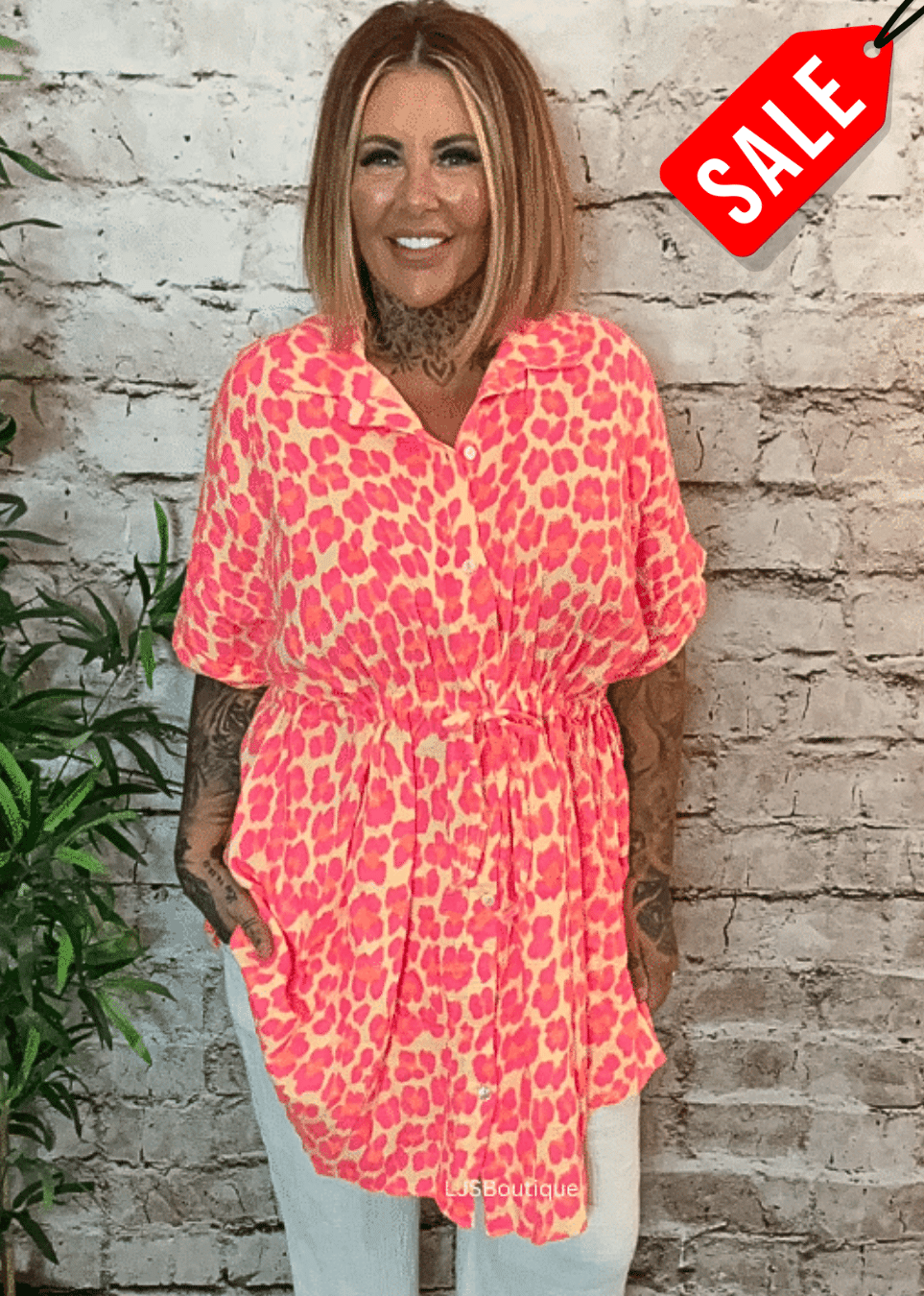 Zoey Shirt dress best fits 16-24 "No Returns On Sale Items"