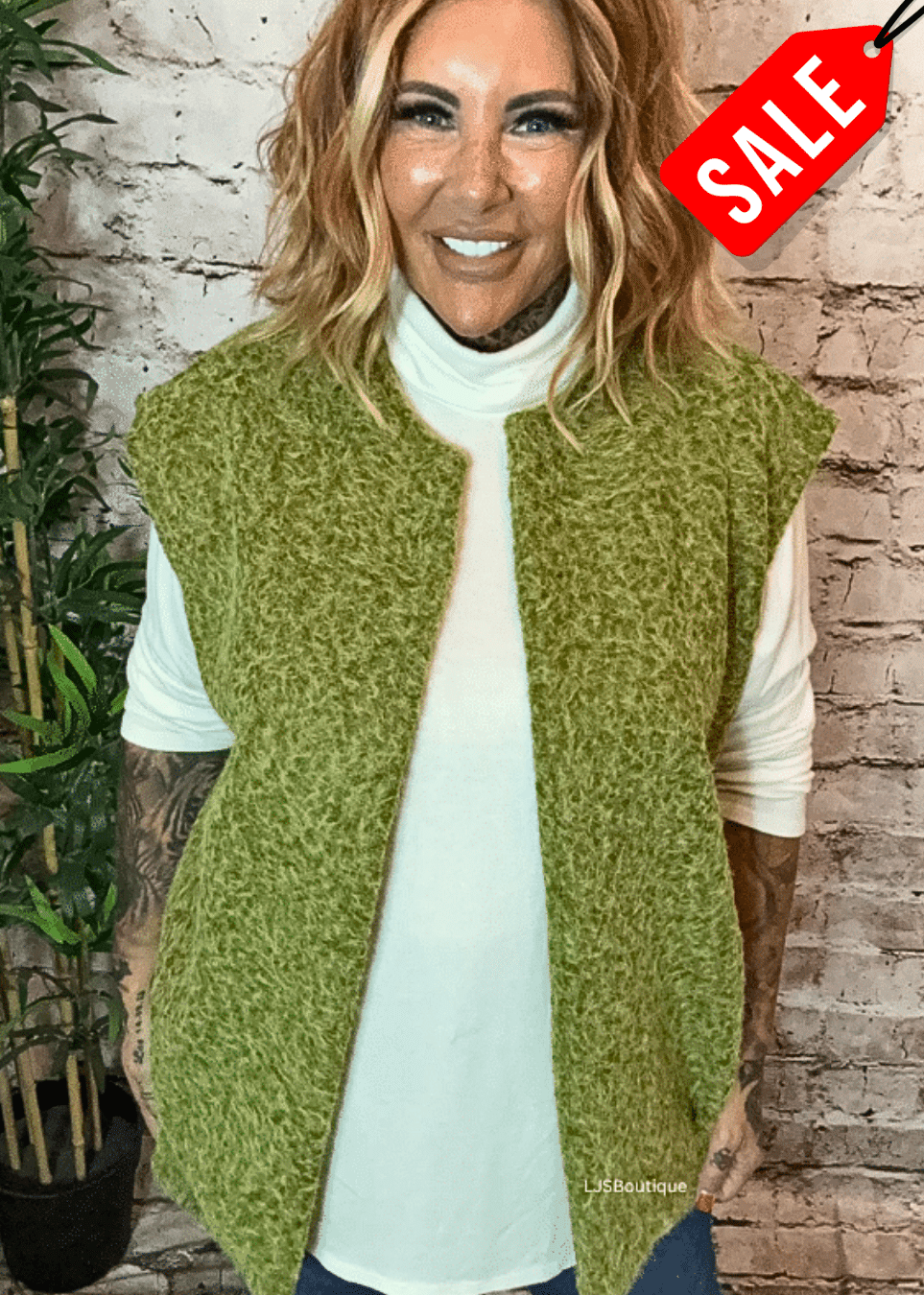 Smaller Myka Mohair style waistcoat best fits 14-22 "No Returns On Sale Items"