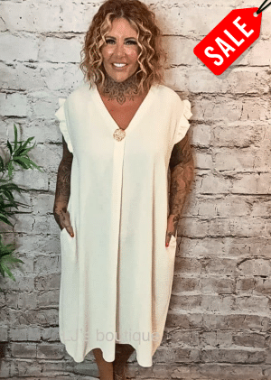 Penelope Sleeveless dress best fits 16-24 “No Returns On Sale Items”