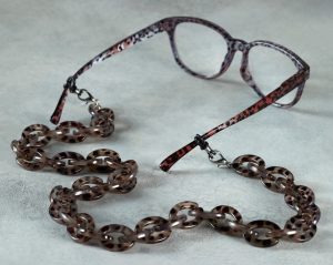 038 IRENE Taupe Glasses Chain