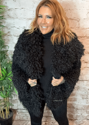 Victoria Mongolian fur coat best fits 14-22