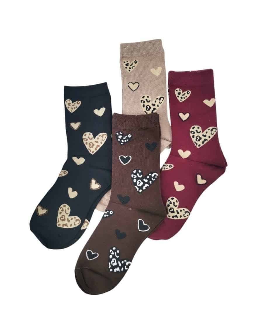 A030 Cotton socks with hearts