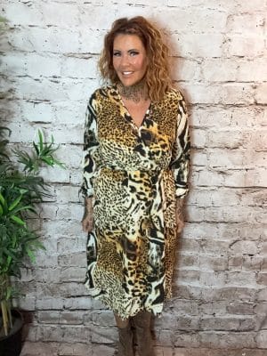 Tara Animal Print Midi Dress (individually sized)