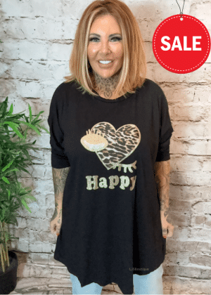 Happy heart t-shirt best fits 16-26 NO RETURNS ON SALE ITEMS