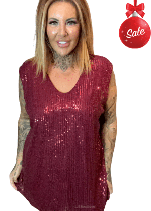Lina Sequin top best fits 16-24 NO RETURNS ON SALE ITEMS