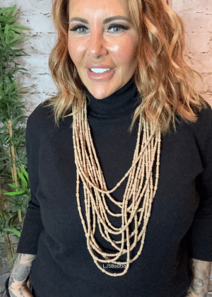 A136 Tan Cord necklace