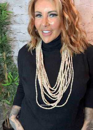 A137 Beige cord necklace