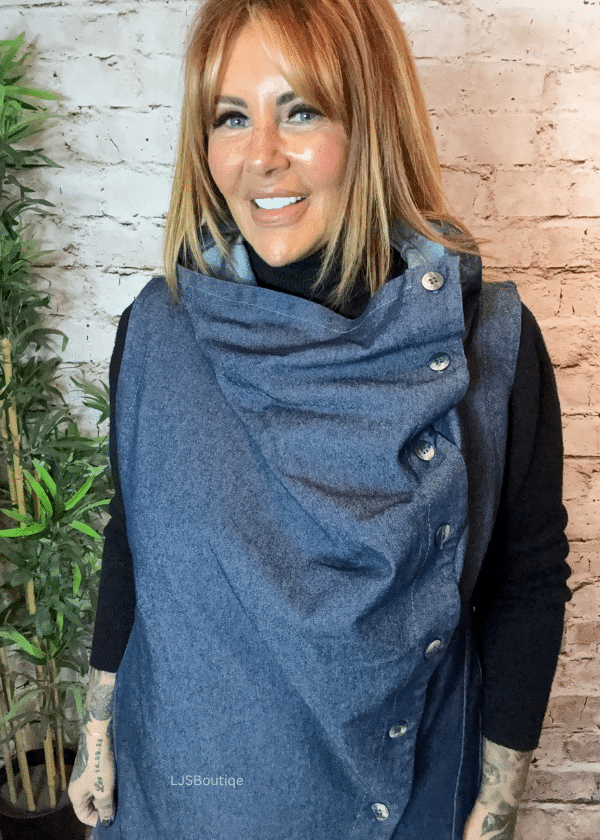 Isla denim waist coat 12-20 - Image 4