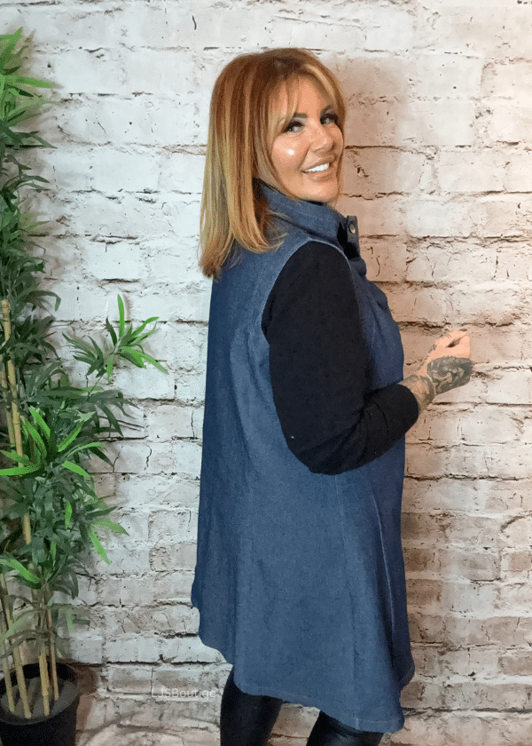 Isla denim waist coat 12-20 - Image 3