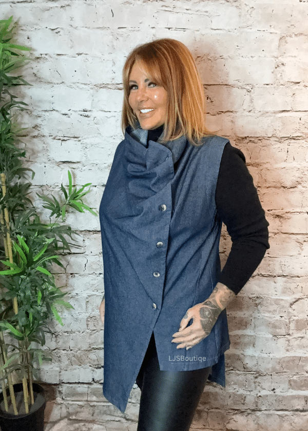 Isla denim waist coat 12-20 - Image 2
