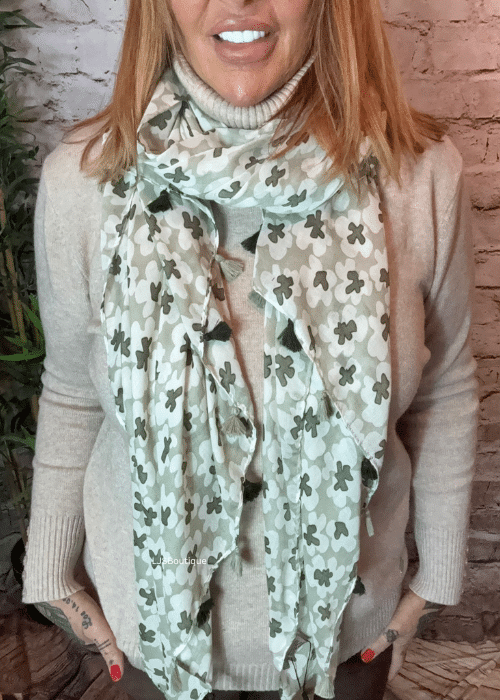 A158 Floral Scarf - Image 5