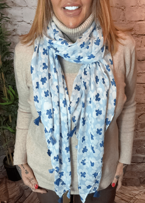 A158 Floral Scarf - Image 4