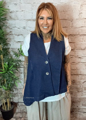 Megan denim waistcoat best fits 12-20