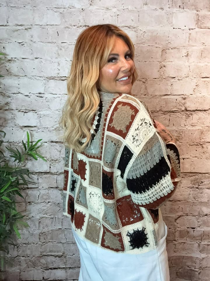 Lara Crochet cardigan best fits 12-22 - Image 2