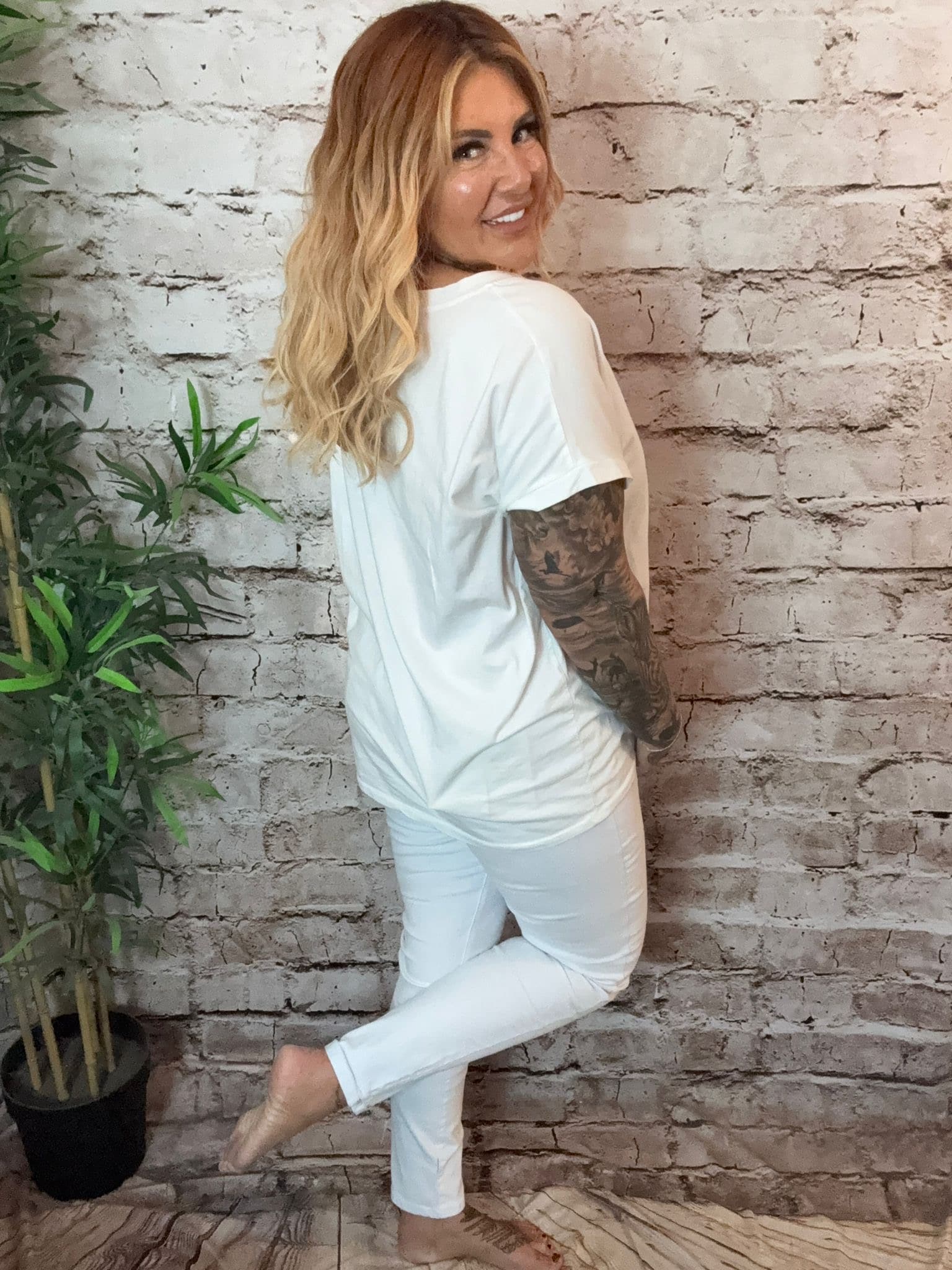 Lila White slim leg G-smack jeans - Image 3