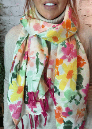 A223 - Floral print scarf