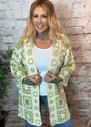 Maeve crochet cardigan best fits 16-26