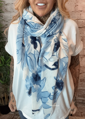A269 Flower print scarf