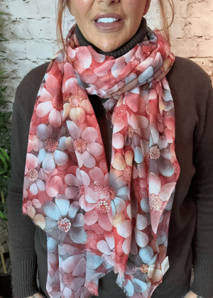 A286 Floral print scarf
