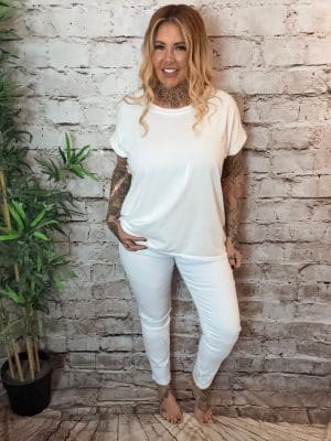 Lila White slim leg G-smack jeans