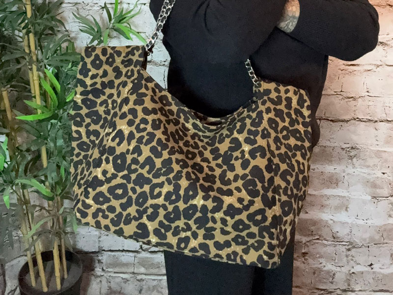 Leopard print bathing suit