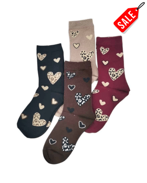 A030 Cotton socks with hearts