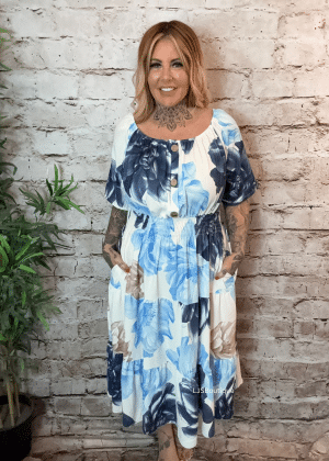 Alma Bardot Dress best fits 14-22