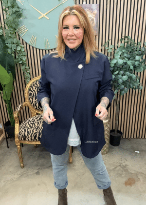 Sally funnel neck blazer best fits 14-22