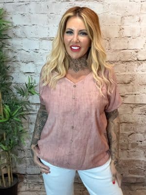 Roberta V-neck top best fits 12-18