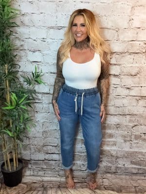 Charlie mom paper bag jeans  (BACK ORDER )