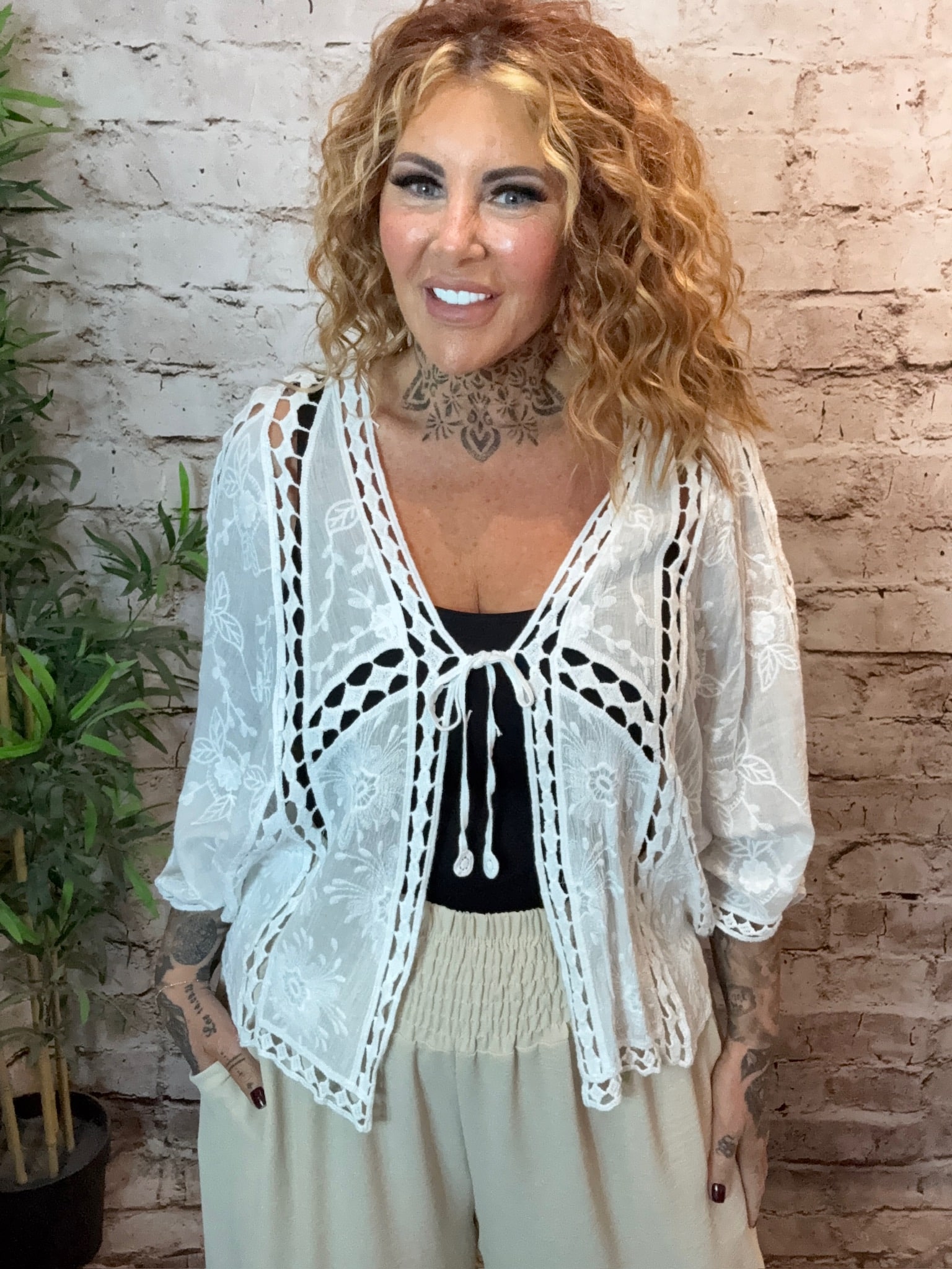 Addison Embroidered tie top 14-22 - Image 3