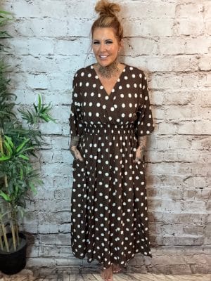 Barbara spotty dress best fits 14-22