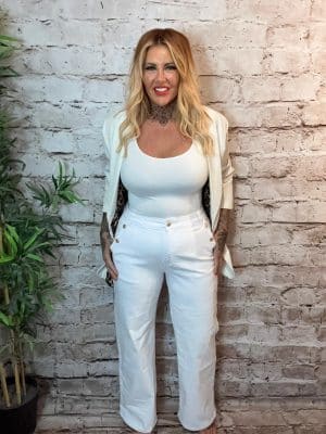 Benita white wide leg Jeans G-Smack
