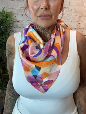 A542 Multi coloured floral scarf