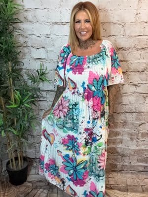Luella Bardot dress best fits 14-22